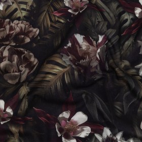 Mercerized Organic Egyptian Cotton Voile – Shadow Lilies – Toulouse Collection Mercerized Organic Egyptian Cotton Voile – Shadow Lilies – Toulouse Collection