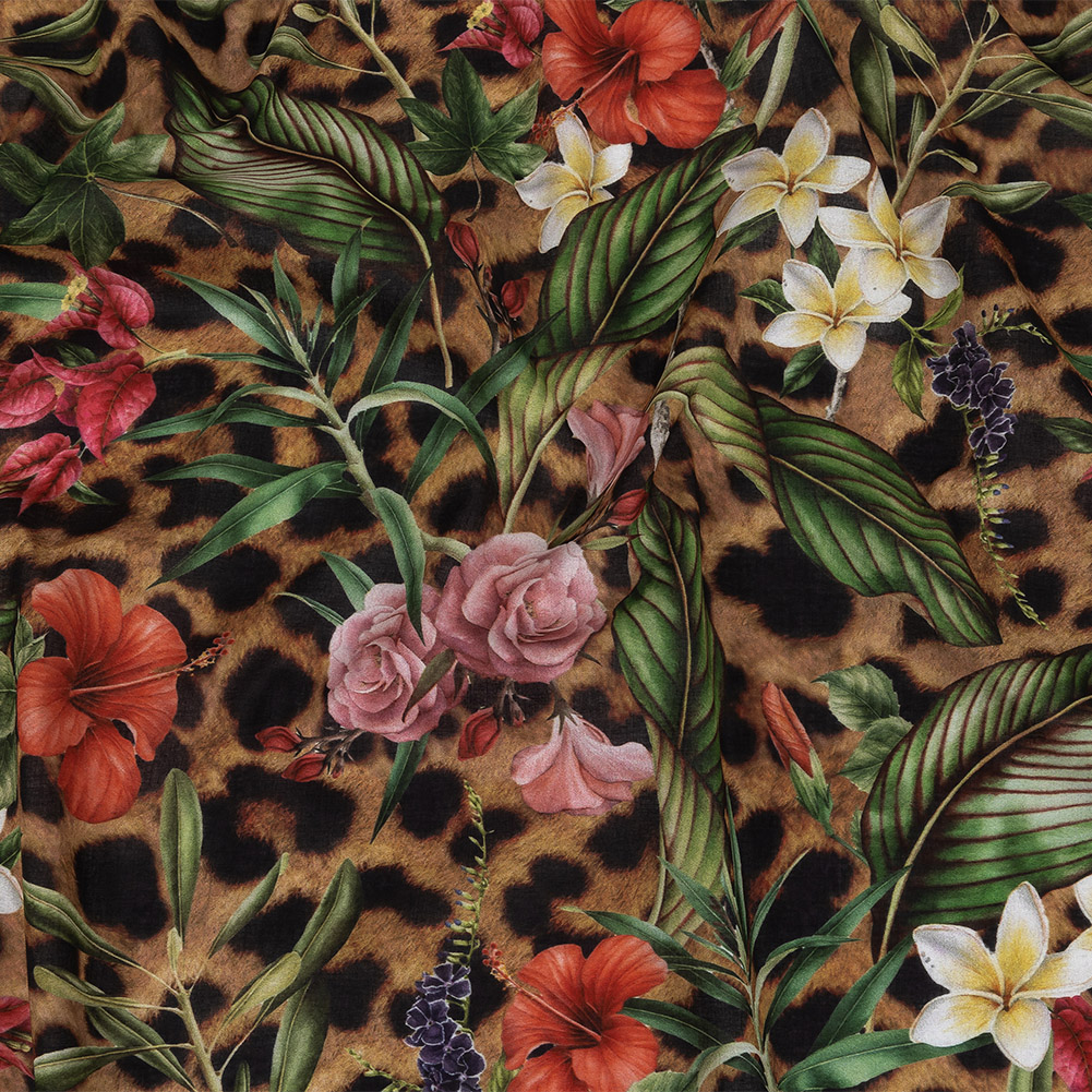 Mercerized Organic Egyptian Cotton Voile – Floral and Fauna – Toulouse Collection Mercerized Organic Egyptian Cotton Voile – Floral and Fauna – Toulouse Collection