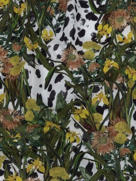 Mercerized Organic Egyptian Cotton Voile – Spotted Iris and Chrysanthemums – Toulouse Collection Mercerized Organic Egyptian Cotton Voile – Spotted Iris and Chrysanthemums – Toulouse Collection