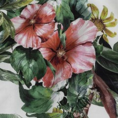 Mercerized Organic Egyptian Cotton Shirting – Crabapple Florals and Foliage – Ravello Collection Mercerized Organic Egyptian Cotton Shirting – Crabapple Florals and Foliage – Ravello Collection