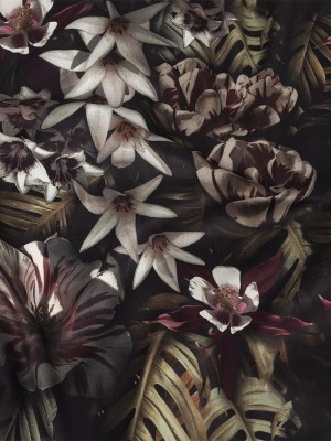 Mercerized Organic Egyptian Cotton Shirting – Shadow Lilies – Ravello Collection Mercerized Organic Egyptian Cotton Shirting – Shadow Lilies – Ravello Collection