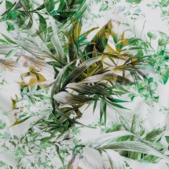 Organic Viscose Batiste – Green and Yellow Tropical Oasis – Loreto Collection Organic Viscose Batiste – Green and Yellow Tropical Oasis – Loreto Collection