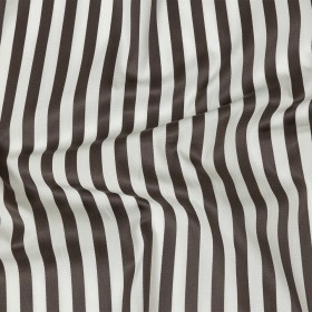 Plum Truffle and White Satin-Faced Raised Bengal Striped Cotton Shirting Plum Truffle and White Satin-Faced Raised Bengal Striped Cotton Shirting