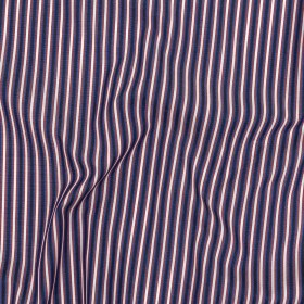 Red, White, and Blue Striped Cotton Shirting Red, White, and Blue Striped Cotton Shirting