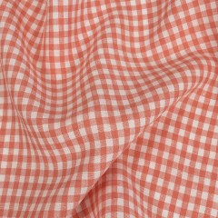 Linen Gingham – Shell Pink and White – Torres Collection Linen Gingham – Shell Pink and White – Torres Collection