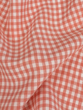 Linen Gingham – Shell Pink and White – Torres Collection Linen Gingham – Shell Pink and White – Torres Collection