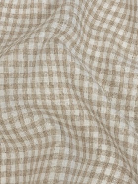 Linen Gingham – Natural and White – Torres Collection Linen Gingham – Natural and White – Torres Collection