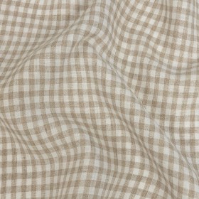 Linen Gingham – Natural and White – Torres Collection Linen Gingham – Natural and White – Torres Collection