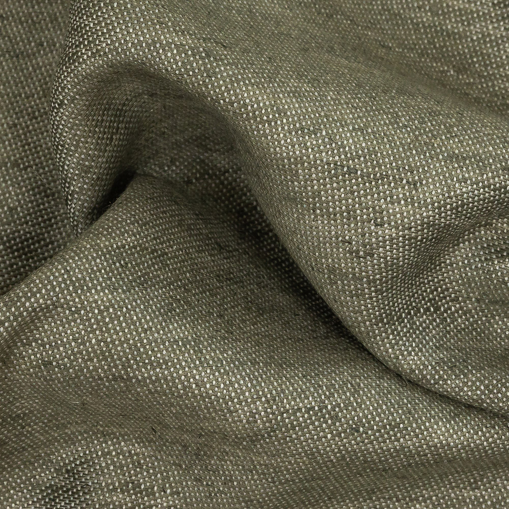 Cotton, Tencel and Linen Blended Woven - Heathered Olive - Toledo Collection
