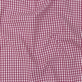 Fuchsia and White Gingham Cotton Shirting Fuchsia and White Gingham Cotton Shirting