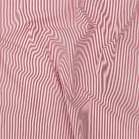 Pink and White Candy Striped Cotton Shirting Pink and White Candy Striped Cotton Shirting