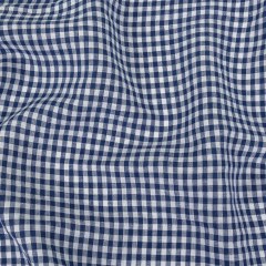 Linen Gingham – Twilight Blue and White – Torres Collection Linen Gingham – Twilight Blue and White – Torres Collection
