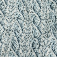 Blue Haze and Flint Stone Cable Knit Printed Stretch Linen and Rayon Woven Blue Haze and Flint Stone Cable Knit Printed Stretch Linen and Rayon Woven