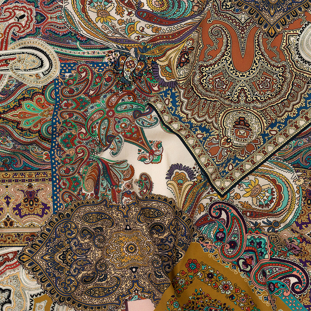 Mood Exclusive Mustard Ornate Ornamentation Cotton Poplin Mood Exclusive Mustard Ornate Ornamentation Cotton Poplin