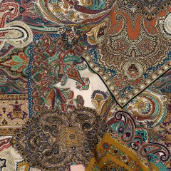 Mood Exclusive Mustard Ornate Ornamentation Cotton Poplin Mood Exclusive Mustard Ornate Ornamentation Cotton Poplin