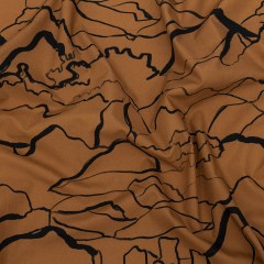 Mood Exclusive Toasted Honey Mountain Brushstrokes Cotton Poplin Mood Exclusive Toasted Honey Mountain Brushstrokes Cotton Poplin
