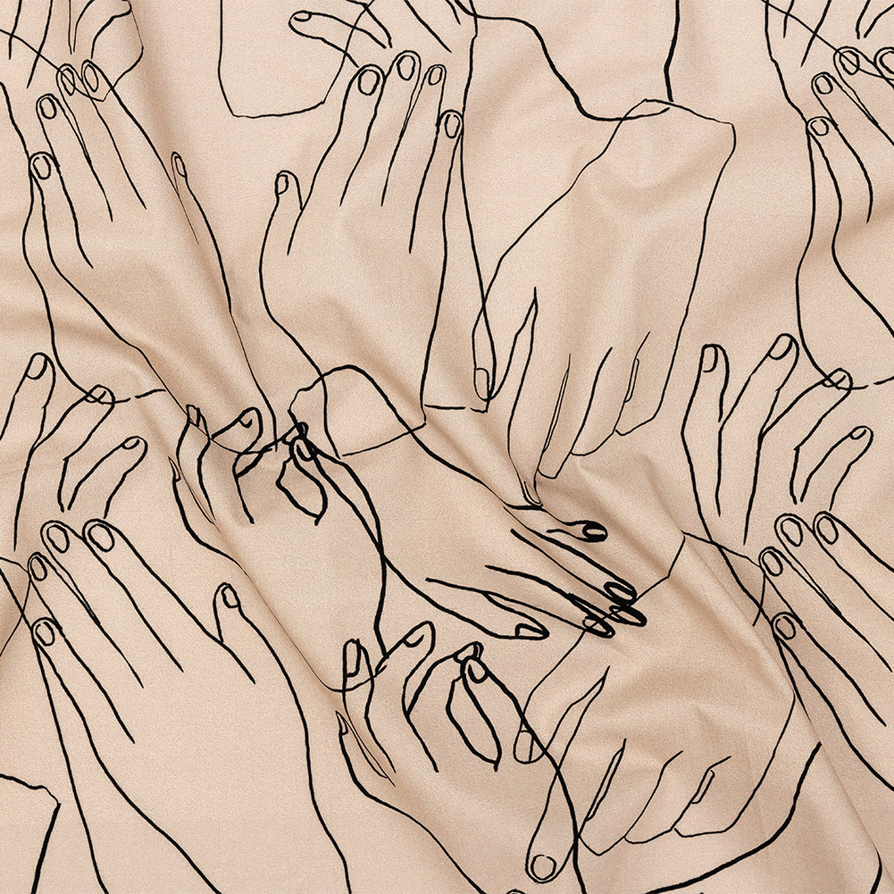 Mood Exclusive Beige Touch of Elegance Cotton Poplin Mood Exclusive Beige Touch of Elegance Cotton Poplin