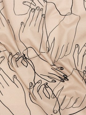 Mood Exclusive Beige Touch of Elegance Cotton Poplin Mood Exclusive Beige Touch of Elegance Cotton Poplin