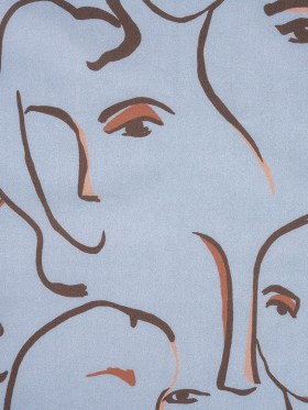 Mood Exclusive Blue Abstract Concepts Cotton Poplin Mood Exclusive Blue Abstract Concepts Cotton Poplin