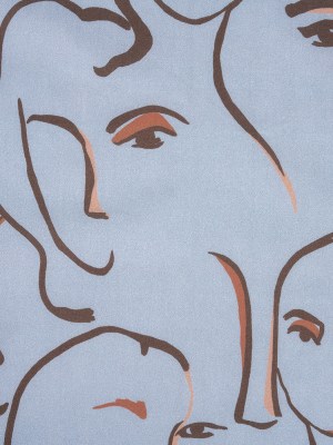 Mood Exclusive Blue Abstract Concepts Cotton Poplin Mood Exclusive Blue Abstract Concepts Cotton Poplin