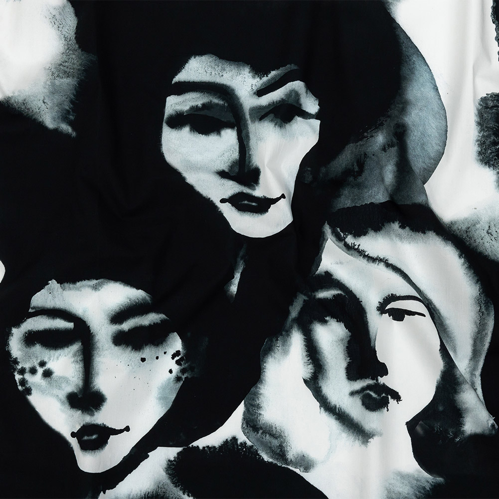 Mood Exclusive Monochrome Unearthly Portrait Cotton Poplin Mood Exclusive Monochrome Unearthly Portrait Cotton Poplin