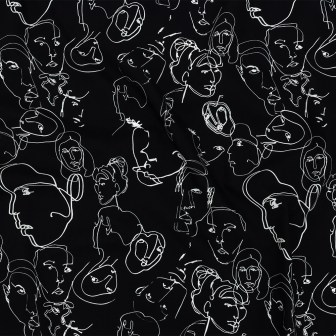 Mood Exclusive Black Candid Countenance Cotton Poplin Mood Exclusive Black Candid Countenance Cotton Poplin