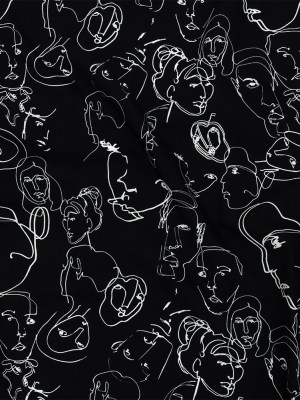 Mood Exclusive Black Candid Countenance Cotton Poplin Mood Exclusive Black Candid Countenance Cotton Poplin