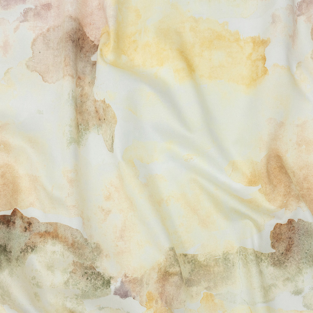 Mood Exclusive Yellow and Vanilla Ice Celestial Radiance Stretch Cotton Sateen Mood Exclusive Yellow and Vanilla Ice Celestial Radiance Stretch Cotton Sateen