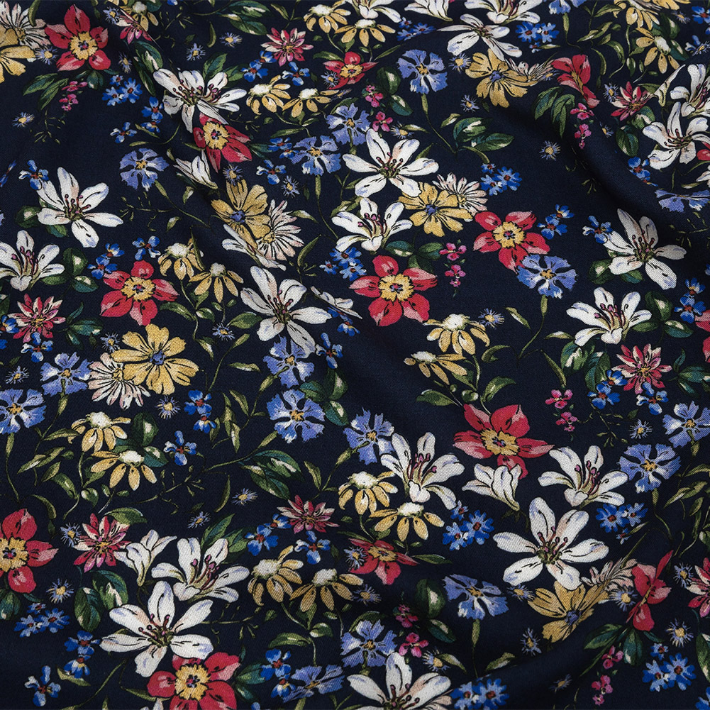 Mood Exclusive Black Iris Midnight Garden Viscose Twill Mood Exclusive Black Iris Midnight Garden Viscose Twill