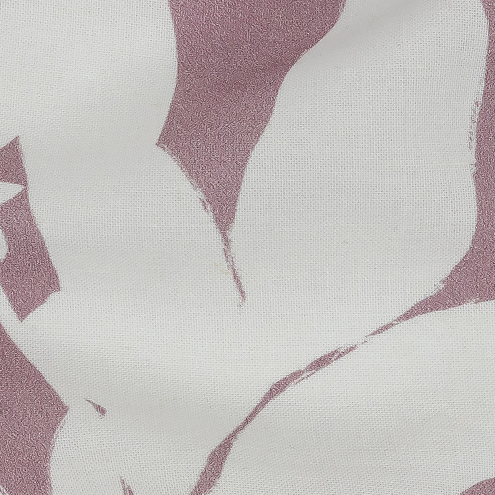 Mood Exclusive Dusty Purple Botanical Silhouettes Sustainable Viscose and Linen Woven