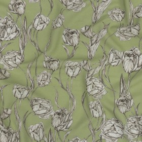 Mood Exclusive Tangled Tulips Sustainable Viscose and Linen Woven Mood Exclusive Tangled Tulips Sustainable Viscose and Linen Woven
