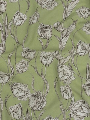 Mood Exclusive Tangled Tulips Sustainable Viscose and Linen Woven Mood Exclusive Tangled Tulips Sustainable Viscose and Linen Woven