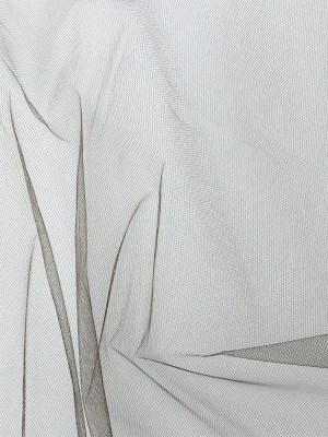 Oscar de la Renta Deep Brown Soft Nylon Tulle Oscar de la Renta Deep Brown Soft Nylon Tulle