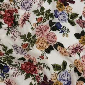 Mood Exclusive White Floriferous Fantasy Spotted Viscose Jacquard Mood Exclusive White Floriferous Fantasy Spotted Viscose Jacquard