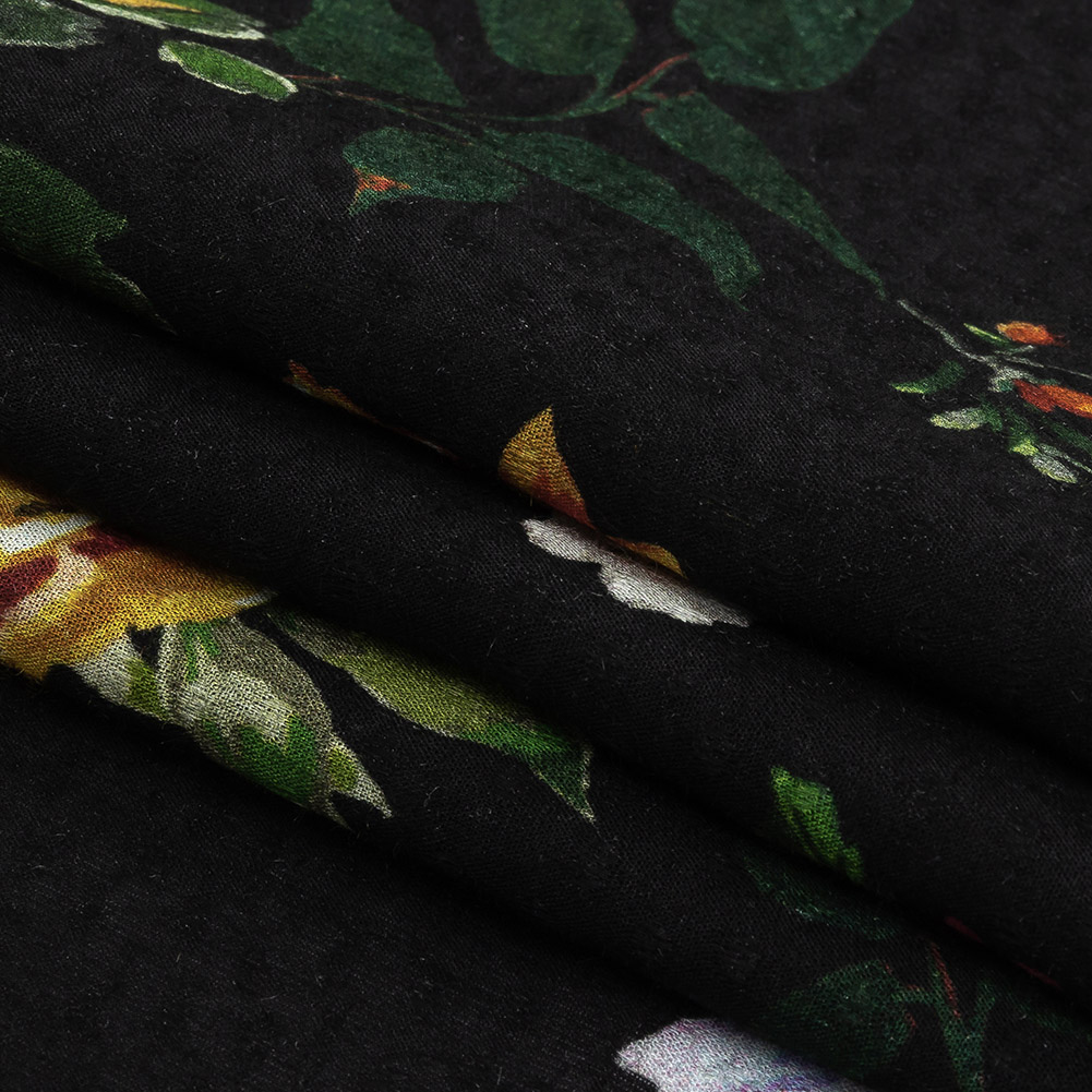 Mood Exclusive Black Rosaceous Resolution Spotted Viscose Jacquard Mood Exclusive Black Rosaceous Resolution Spotted Viscose Jacquard