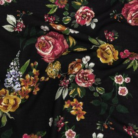 Mood Exclusive Black Rosaceous Resolution Spotted Viscose Jacquard Mood Exclusive Black Rosaceous Resolution Spotted Viscose Jacquard