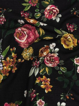 Mood Exclusive Black Rosaceous Resolution Spotted Viscose Jacquard Mood Exclusive Black Rosaceous Resolution Spotted Viscose Jacquard