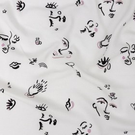 Mood Exclusive White Pictogram Pleasure Drapey Viscose Woven Mood Exclusive White Pictogram Pleasure Drapey Viscose Woven