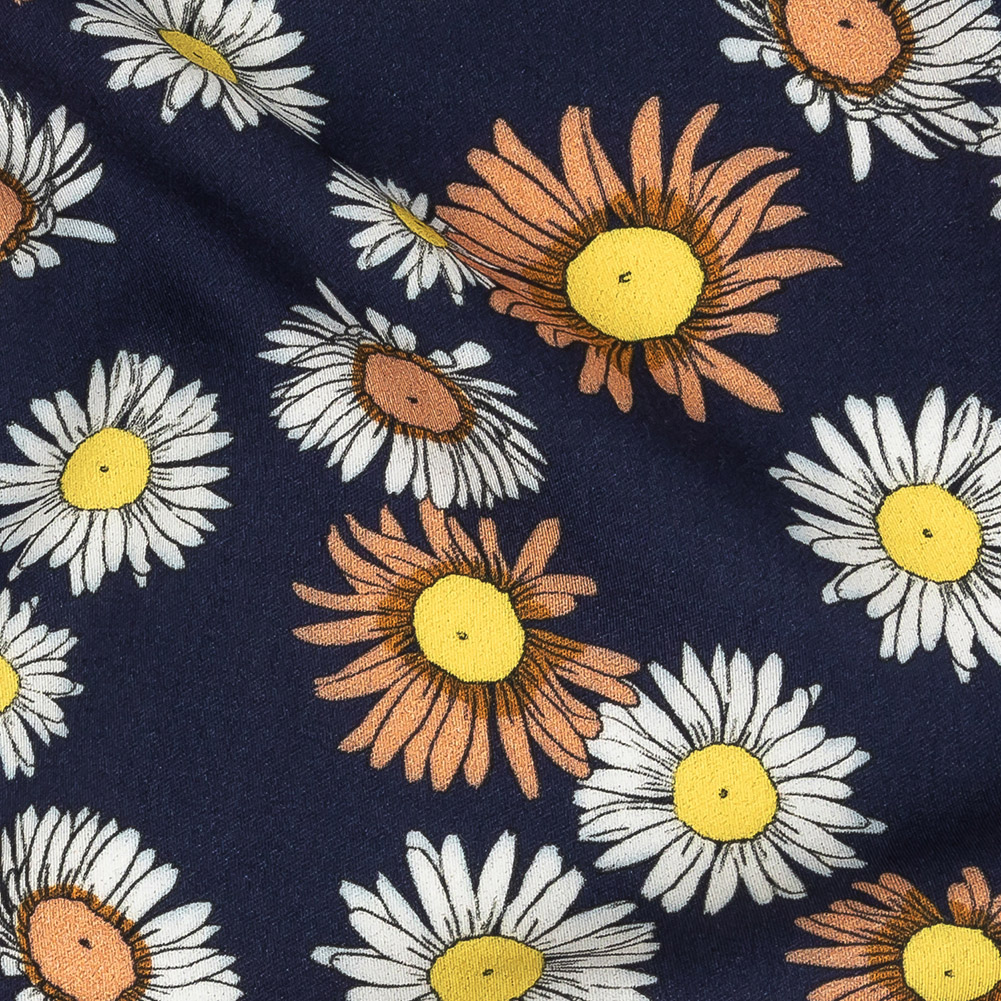 Rayon Batiste Print – Navy Floral – Mood Exclusive Navy Lazy Daisy Days Rayon Batiste Print – Navy Floral – Mood Exclusive Navy Lazy Daisy Days