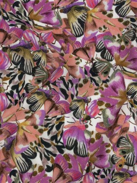 Rayon Batiste Print – Pink and White Butterflies – Mood Exclusive Pastel Papillon Rayon Batiste Print – Pink and White Butterflies – Mood Exclusive Pastel Papillon