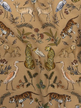 Viscose Twill Print – Beige Animals and Flowers – Mood Exclusive Wild Thing Viscose Twill Print – Beige Animals and Flowers – Mood Exclusive Wild Thing