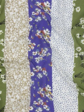 Gauzy Wrinkled Rayon Woven Print – Violet and Pea Green Floral Stripes – Mood Exclusive Perennial Paths Gauzy Wrinkled Rayon Woven Print – Violet and Pea Green Floral Stripes – Mood Exclusive Perennial Paths