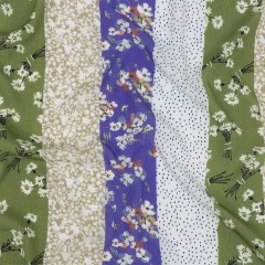 Gauzy Wrinkled Rayon Woven Print – Violet and Pea Green Floral Stripes – Mood Exclusive Perennial Paths Gauzy Wrinkled Rayon Woven Print – Violet and Pea Green Floral Stripes – Mood Exclusive Perennial Paths