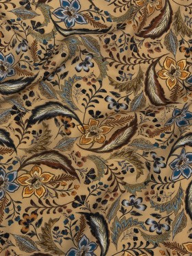 Viscose Twill Print – Beige, Brown and Blue Floral – Mood Exclusive Elysian Illumination Viscose Twill Print – Beige, Brown and Blue Floral – Mood Exclusive Elysian Illumination