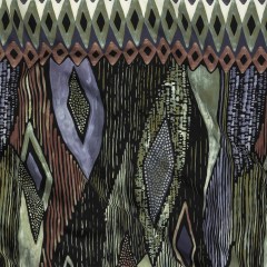 Viscose Twill Panel – Black, Green and Purple Painterly Geometric – Mood Exclusive Lake Lines Viscose Twill Panel – Black, Green and Purple Painterly Geometric – Mood Exclusive Lake Lines