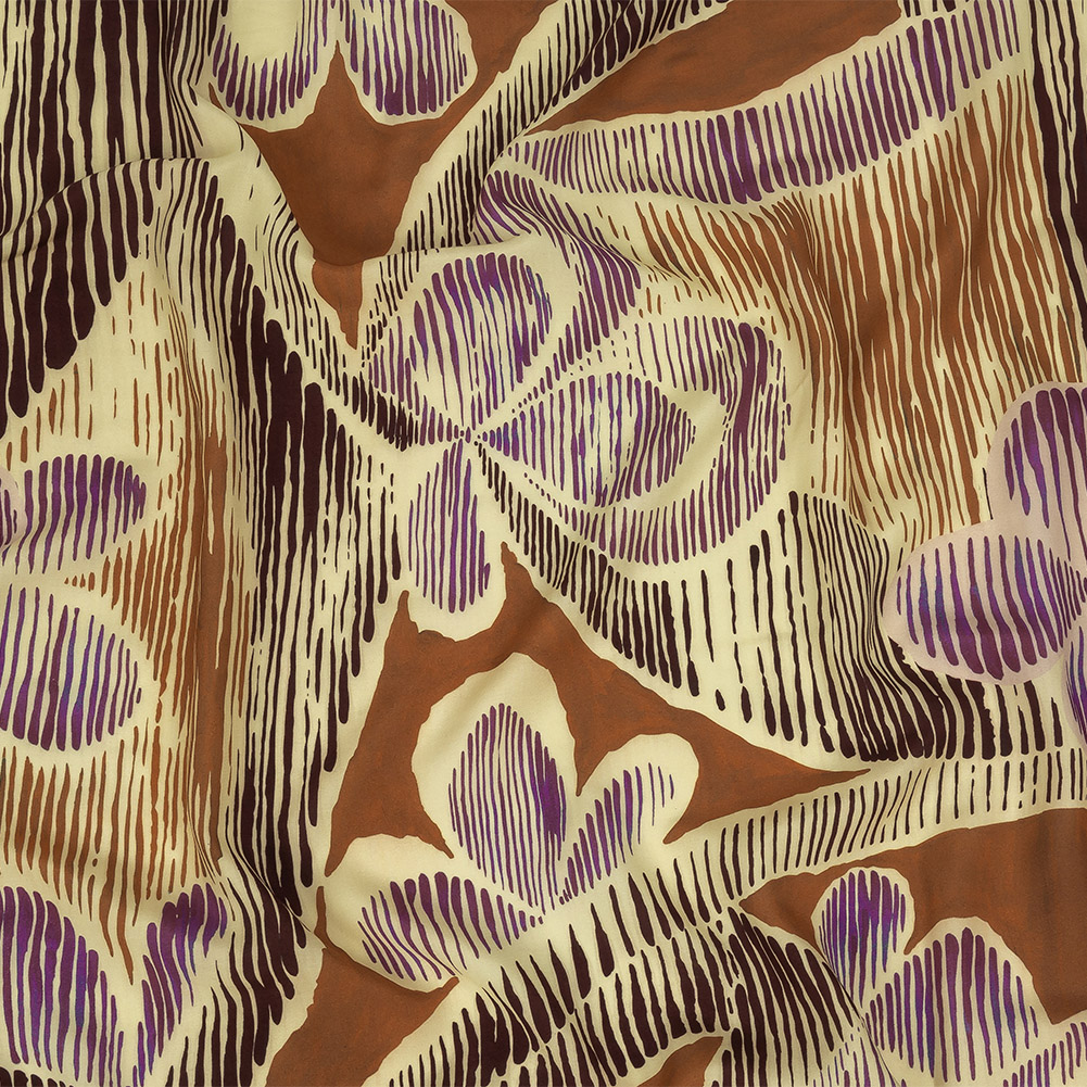 Mood Exclusive Yellow and Orange Texture Transverse Viscose Twill Mood Exclusive Yellow and Orange Texture Transverse Viscose Twill