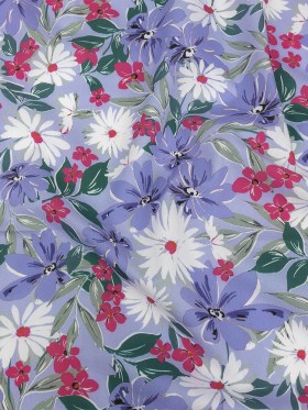 Cotton Poplin Print – Periwinkle, Pink and White Floral – Mood Exclusive April Shower Encore Cotton Poplin Print – Periwinkle, Pink and White Floral – Mood Exclusive April Shower Encore