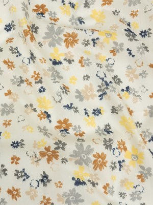 Cotton Poplin Print – Yellow and Blue Gray Floral – Mood Exclusive Petal Impressions Cotton Poplin Print – Yellow and Blue Gray Floral – Mood Exclusive Petal Impressions