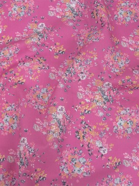 Cotton Poplin Print – Pink Flower Bunches – Mood Exclusive Auspicious Arrangements Cotton Poplin Print – Pink Flower Bunches – Mood Exclusive Auspicious Arrangements