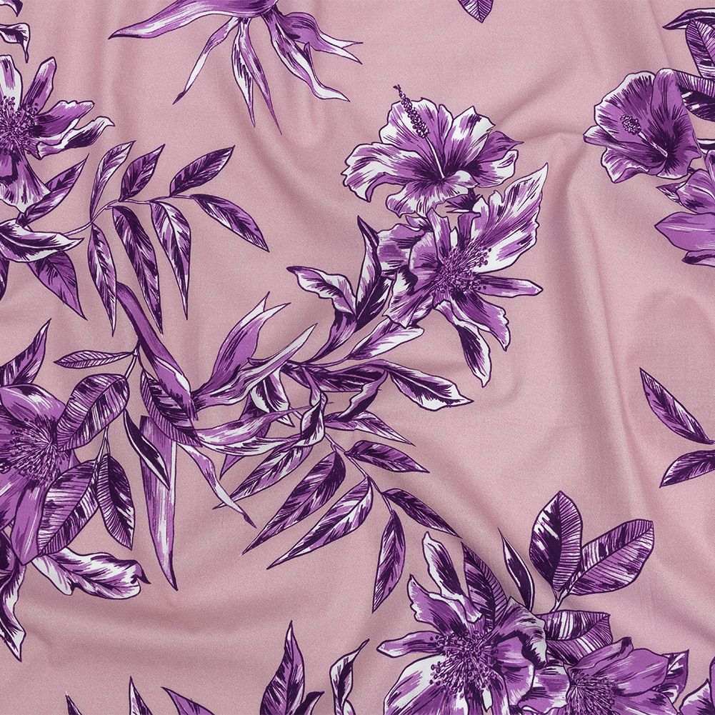 Cotton Poplin Print – Purple Floral – Mood Exclusive Seaside Serenity Cotton Poplin Print – Purple Floral – Mood Exclusive Seaside Serenity